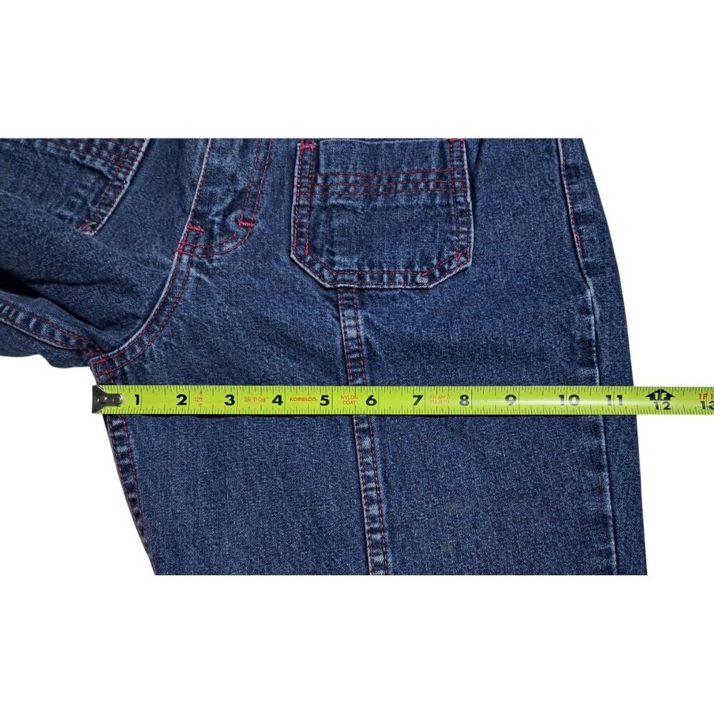 Joe Martino Flared Jeans Womens Size M Blue Cotton Denim Unique Stitch Design Vi - Picture 13 of 16